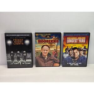 Bundle of 3 Football DVDs | Friday Night Lights | Hoosiers | Longest Yard